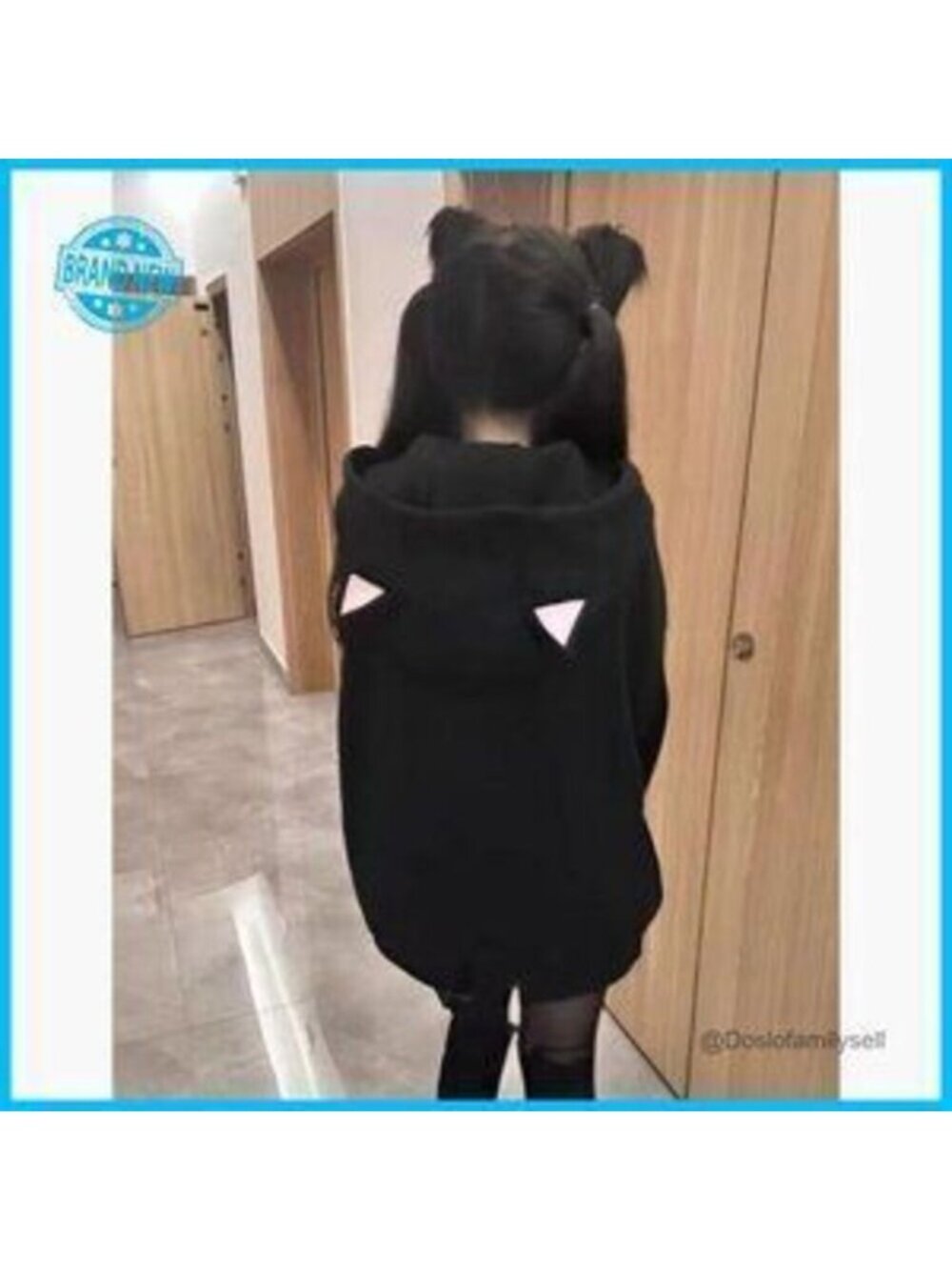 Y2K Harajuku Anime Cat Ear Hoodie Oversized Preppy Streetwear Kawaii Sweatshirt - Picture 5 of 5